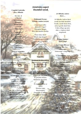 Szivárvány csoport Decemberi versek