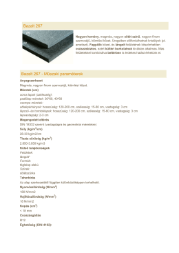 Bazalt 267 Bazalt 267 - Műszaki paraméterek