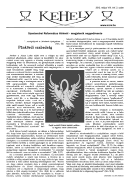 Kehely – 2012. május (pdf). - Szentendrei Református Egyházközség