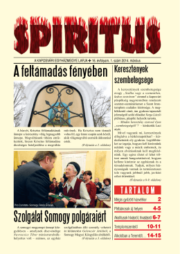 Spiritus_2014_marcius - Kaposvári Egyházmegye