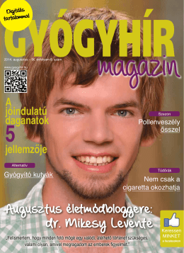2014. augusztus - Gyógyhír Magazin