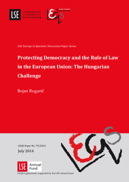 Protecting Democracy and the Rule of Law in the European Union