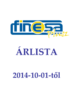 2014-10-01-től - Finesa Plusz KFT.