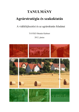 Agrárstratégia és szakoktatás - Magyar Kertészeti Szakképző