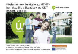 MTMT feltöltési + Doktori.hu tanfolyam, 2013. szeptember (ELTE)