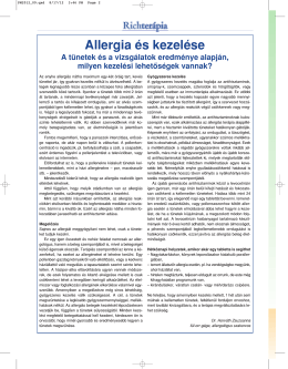 Allergia és kezelése - Patika Magazin Online