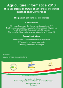 Agriculture Informatics 2013