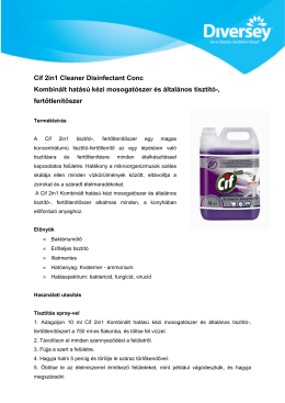 Cif 2in1 Cleaner Disinfectant Conc Hun