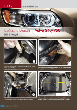 Izzócsere (Xenon) – Volvo S40/V50