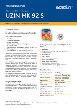 uzin mk 92 s terméktájékoztató