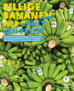 Billige Bananen – Wer zahlt den Preis?