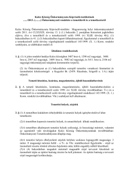 2013. (…...) Önkormányzati rendelete a temetőkről és a