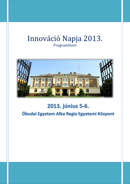 Innováció Napja 2013. - Programfüzet
