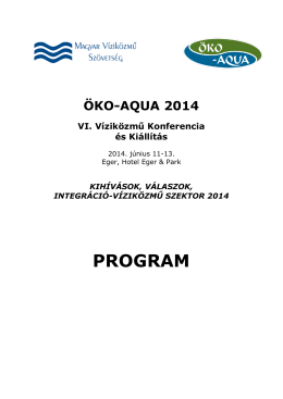 ÖKO-AQUA 2014 végleges program