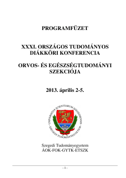 Programfüzet - www2 - Szegedi Tudományegyetem
