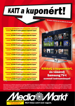 Klikkelj a kuponokért, és vásárolj Samsung TV-t