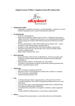 Aluplast System 70 illetve Aluplast System 80 rendszereink