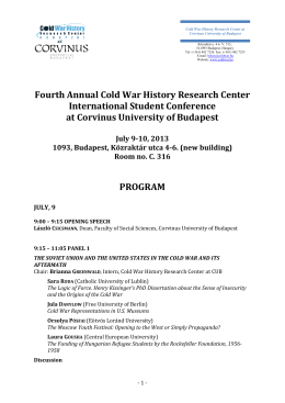 The program of the Fourth Annual Cold War History Research