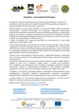 DesignPécs – Bemutatkozik Dél Designja!