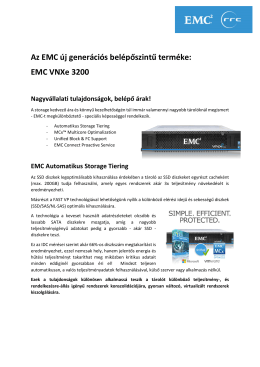 VNXe 3200 storage technikai leiras