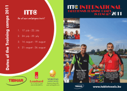 International Table-Tennis Training Camps In Hungary
