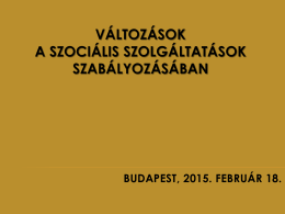 Szakmai Délelőtt, Budapest 2015.02.18. Erdős Zsuzsanna előadása