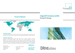 Cégprofil/ Company profile Formel D Group