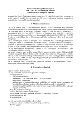 Balatonszőlős Község Önkormányzata 3/2012. ( IV. 20