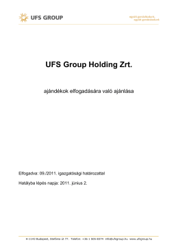 UFS Group Holding Zrt.