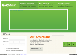 OTP Bank - OTPdirekt belépés