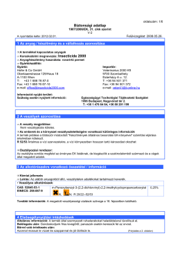 Biztonsagi adatlap.pdf - Veterinarius 2000 Kft.