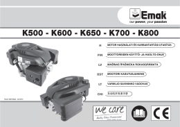 K500 - K600 - K650 - K700 - K800 - Oleo-Mac