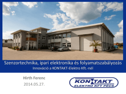Hirth Ferenc - Szenzortechnika, ipari elektronika és