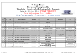 V. Stage Dance European Championship Odorheiu