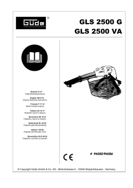 GLS 2500 G GLS 2500 VA - Nářadí