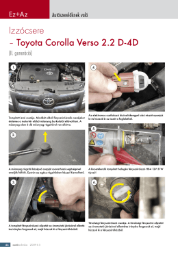 Izzócsere – Toyota Corolla Verso 2.2 D-4D