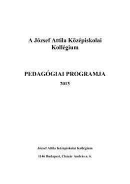 Letöltés - József Attila Középiskolai Kollégium