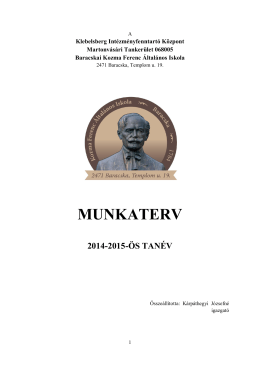 Munkaterv 2014-2015.