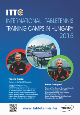 2015 international tabletennis training camps in hungary
