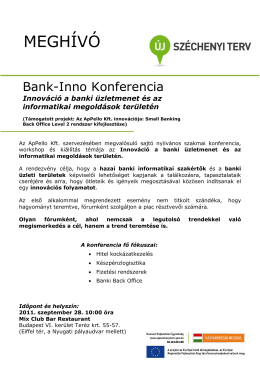 Bank-Inno konferencia - Meghívó