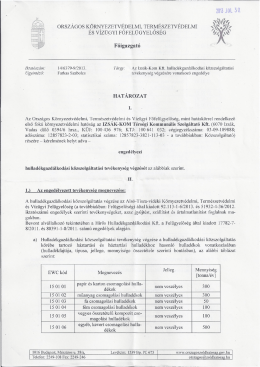 Közszolgáltatási engedély 2013. 06. 23. - Izsak-kom