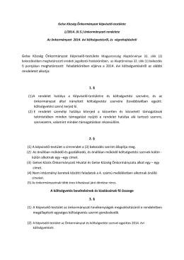 önkormányzati rendelete Az önkormányzat 2014. évi