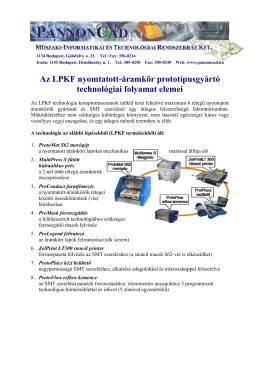 Az LPKF nyomtatott-áramkör prototípusgyártó technológiai folyamat
