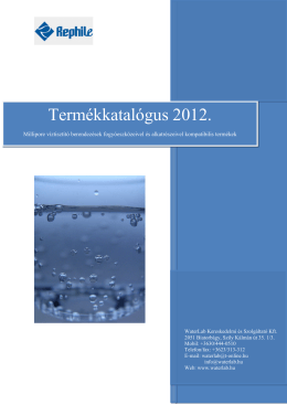 Termékkatalógus 2012.