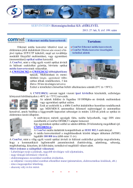 Ethernet média konverterek - SERVINTERN | Biztonságtechnikai Kft.
