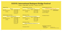 XXXVII. International Budapest Bridge Festival