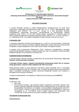 ÚSZT-ZBR-CNG-2013 - Zöld Beruházási Rendszer