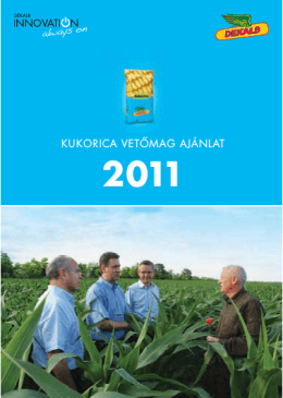 Dekalb kukorica vetőmag ajánlat 2011
