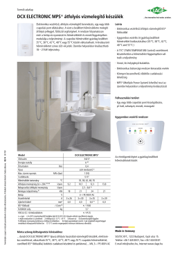 DCX ELECTRONIC MPS® átfolyós vízmelegítő készülék