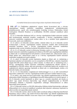 EKAER jogszabályok (ART és NGM rendeletek ) 2015